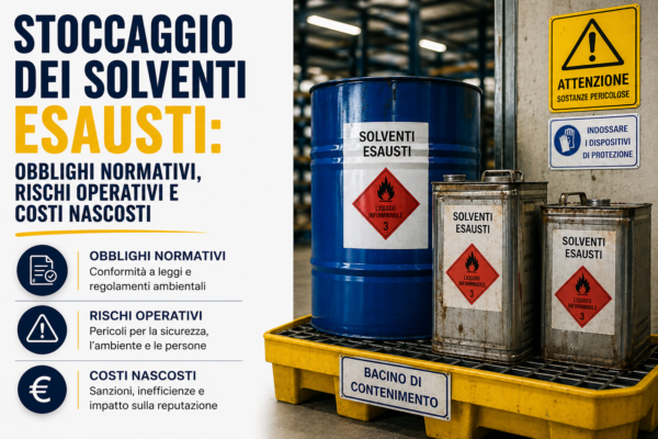 Stoccaggio solvente esausto