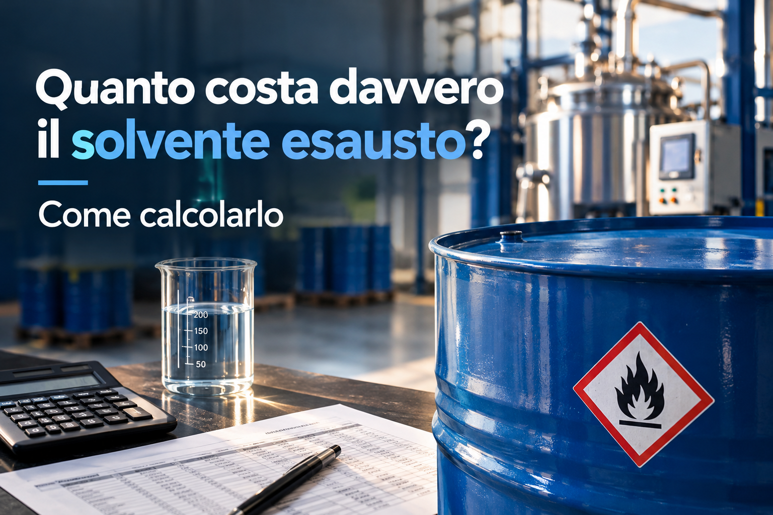 Costo del solvente esausto